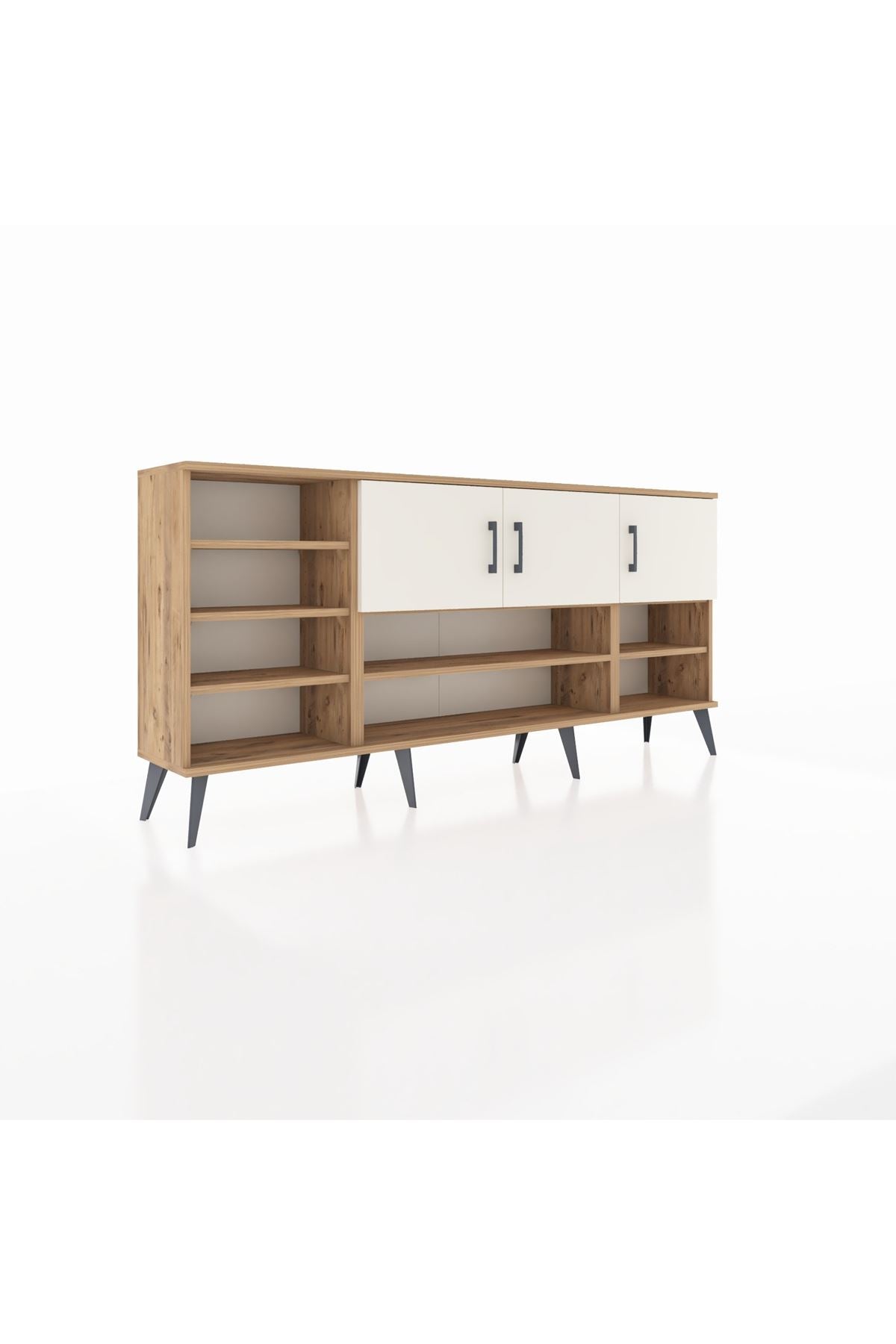 Arges Konsol 9 Raflı 3 Kapaklı 176x30x83 - S148M049V23A