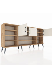 Arges Konsol 9 Raflı 3 Kapaklı 176x30x83 - S148M049V23A