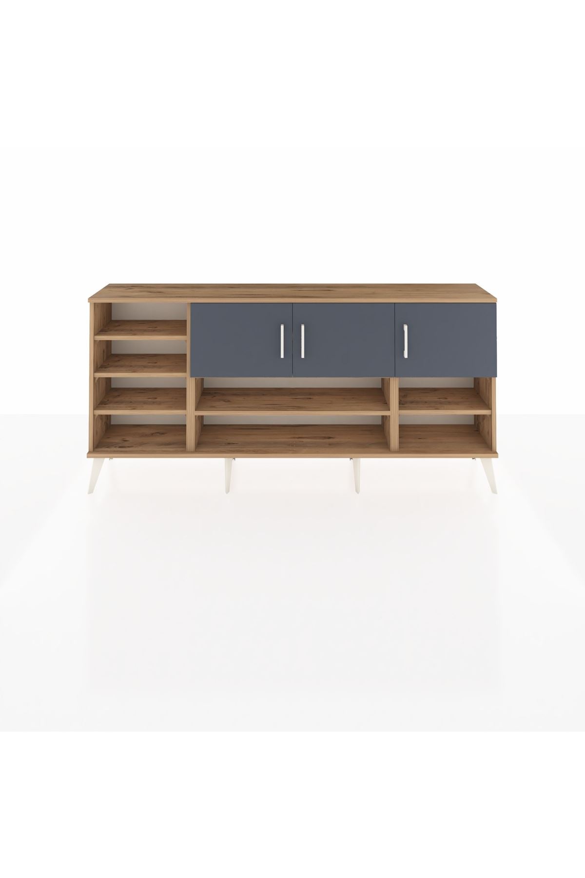 Arges Konsol 9 Raflı 3 Kapaklı 176x30x83 - S148M049V25A