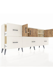 Arges Konsol 4 Raflı 4 Çekmeceli 3 Kapaklı 176x30x83 - S148M050V01A