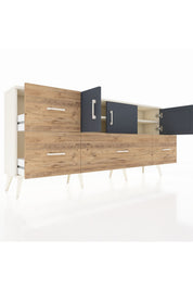 Arges Konsol 4 Raflı 4 Çekmeceli 3 Kapaklı 176x30x83 - S148M050V09A