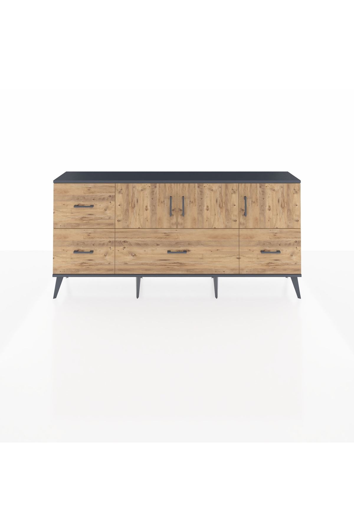 Arges Konsol 4 Raflı 4 Çekmeceli 3 Kapaklı 176x30x83 - S148M050V12A