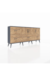 Arges Konsol 4 Raflı 4 Çekmeceli 3 Kapaklı 176x30x83 - S148M050V12A