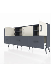 Arges Konsol 4 Raflı 4 Çekmeceli 3 Kapaklı 176x30x83 - S148M050V14A