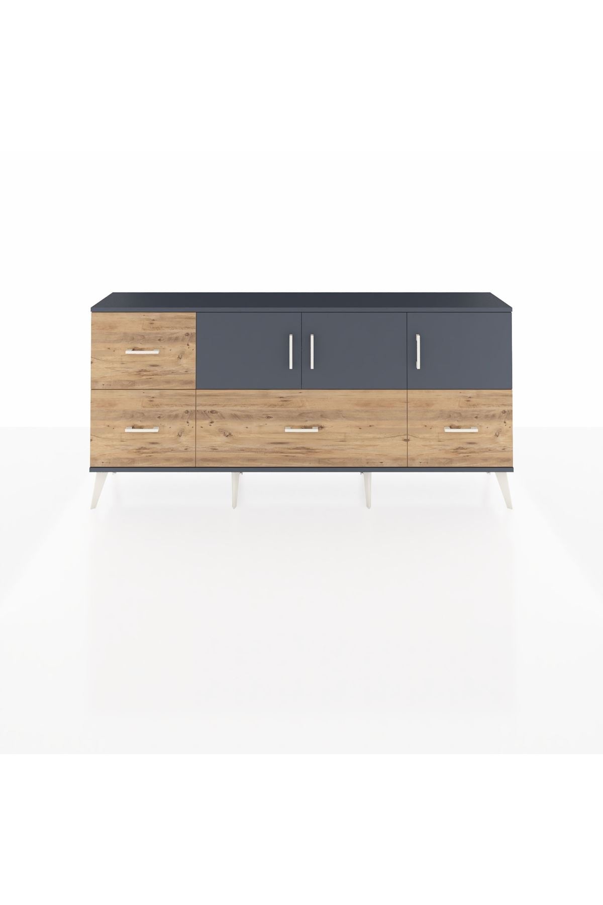 Arges Konsol 4 Raflı 4 Çekmeceli 3 Kapaklı 176x30x83 - S148M050V18A