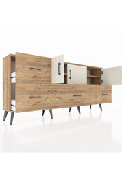 Arges Konsol 4 Raflı 4 Çekmeceli 3 Kapaklı 176x30x83 - S148M050V24A