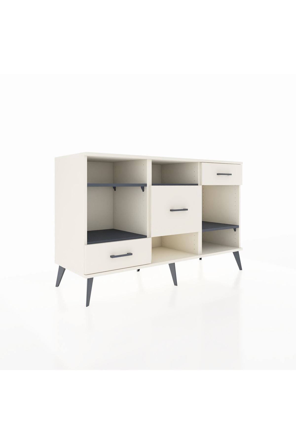 Kronos Konsol 4 Raflı 3 Çekmeceli 132x59x83 - S606M001V07C