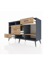 Kronos Konsol 4 Raflı 3 Çekmeceli 132x59x83 - S606M001V12C