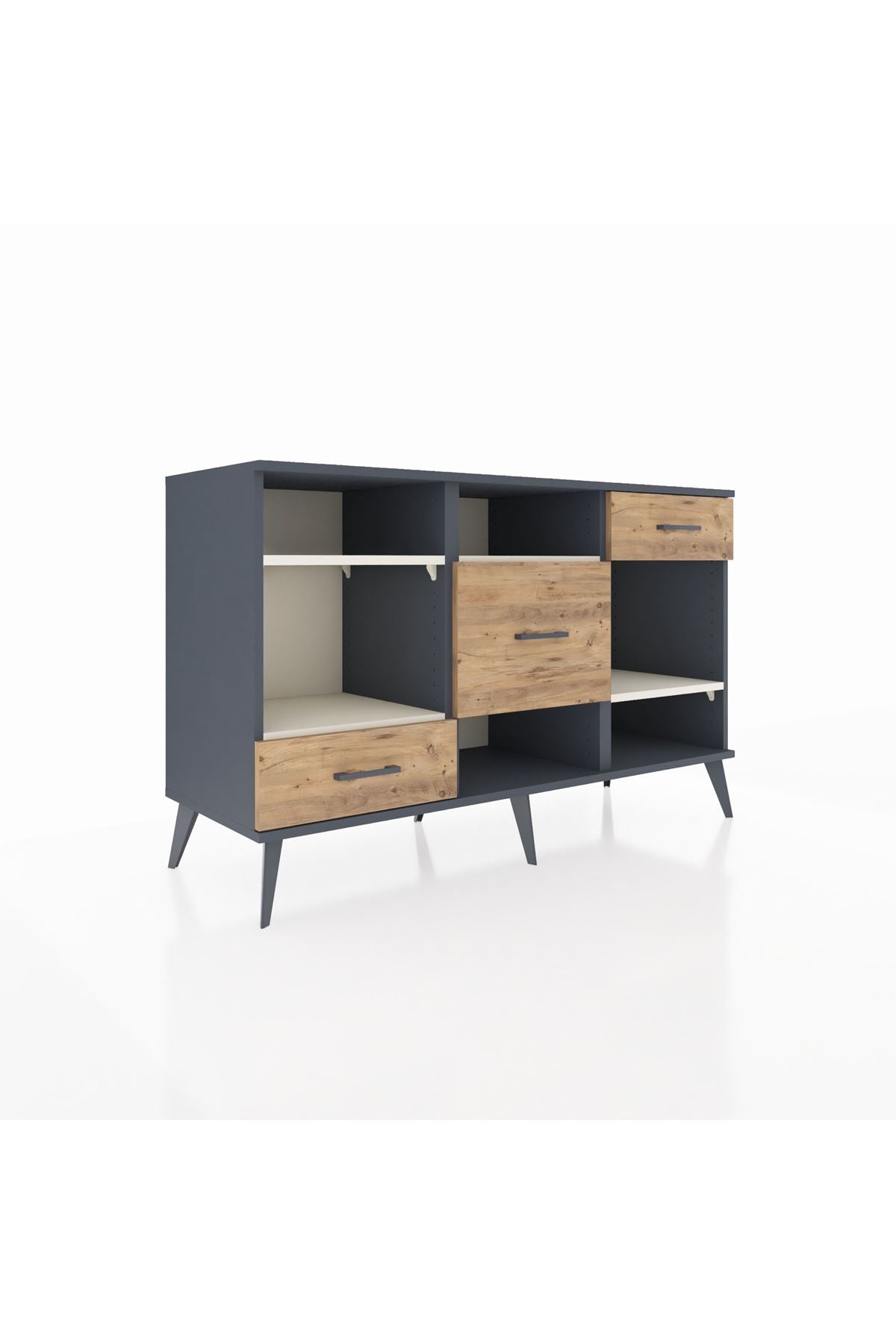 Kronos Konsol 4 Raflı 3 Çekmeceli 132x59x83 - S606M001V15C