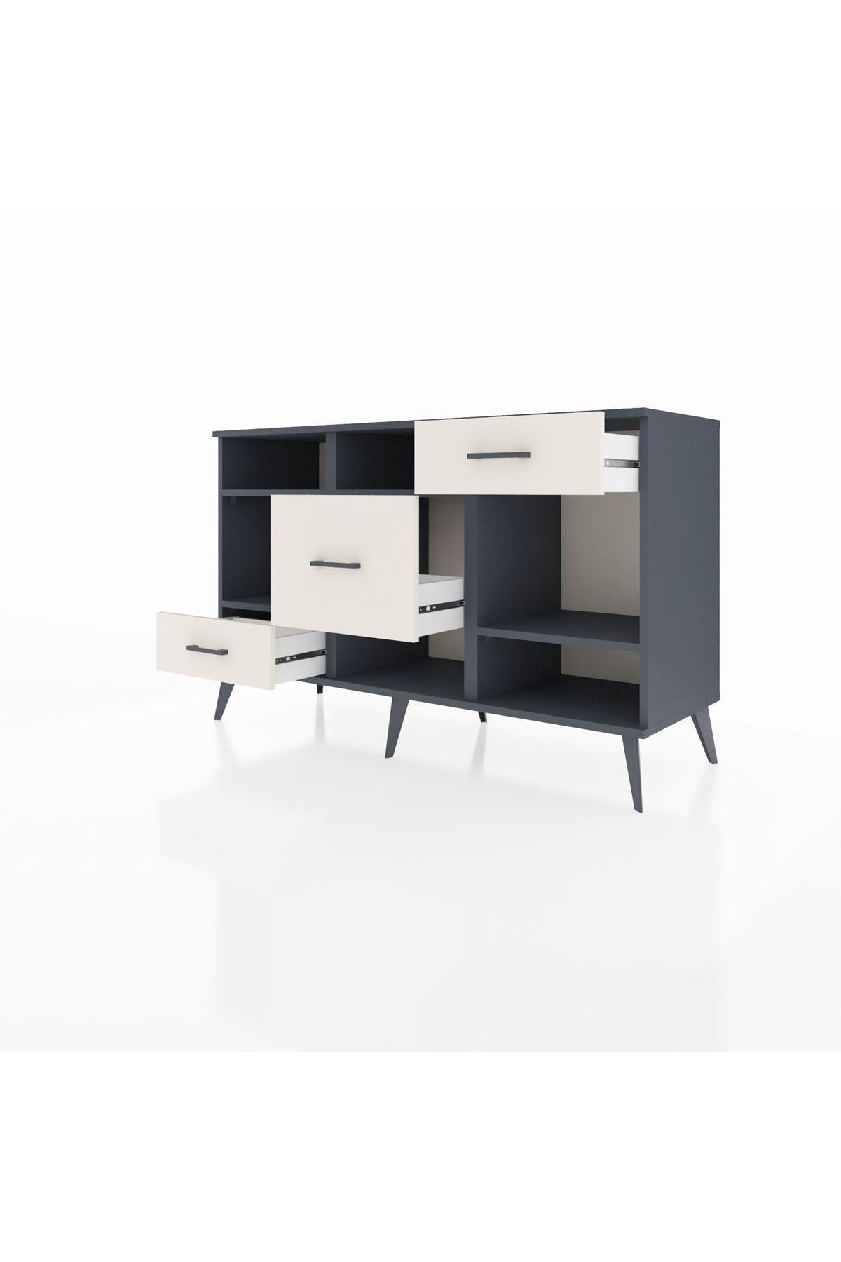 Kronos Konsol 4 Raflı 3 Çekmeceli 132x59x83 - S606M001V16C