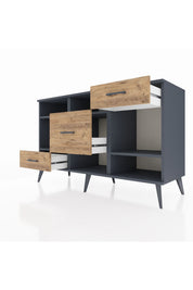 Kronos Konsol 4 Raflı 3 Çekmeceli 132x59x83 - S606M001V18C