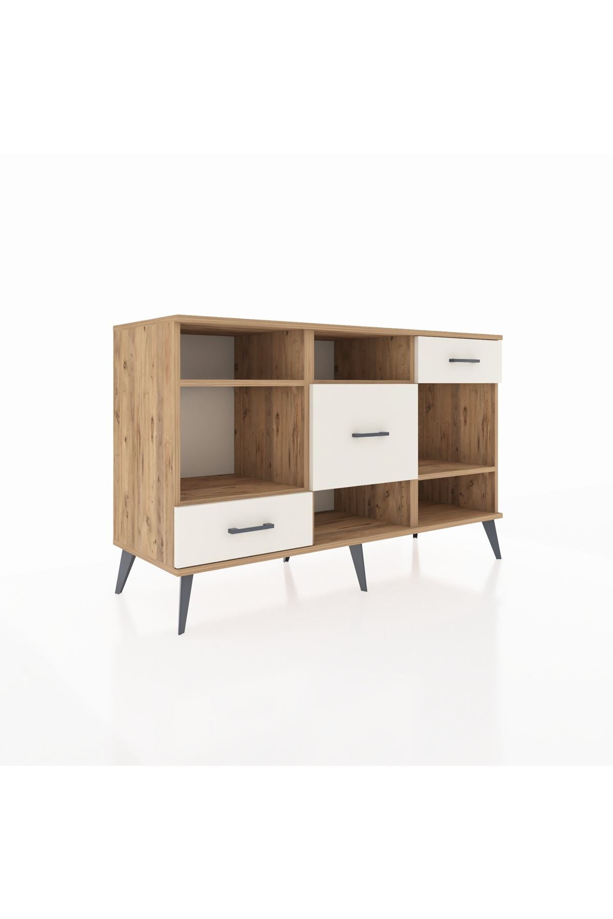 Kronos Konsol 4 Raflı 3 Çekmeceli 132x59x83 - S606M001V19C