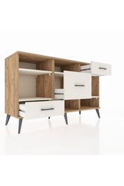 Kronos Konsol 4 Raflı 3 Çekmeceli 132x59x83 - S606M001V22C