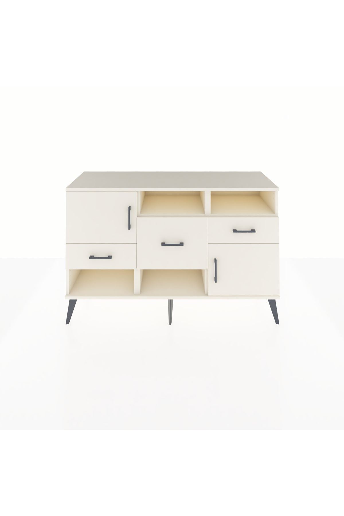 Kronos Konsol 3 Raflı 3 Çekmeceli 2 Kapaklı 132x59x83 - S606M003V04C