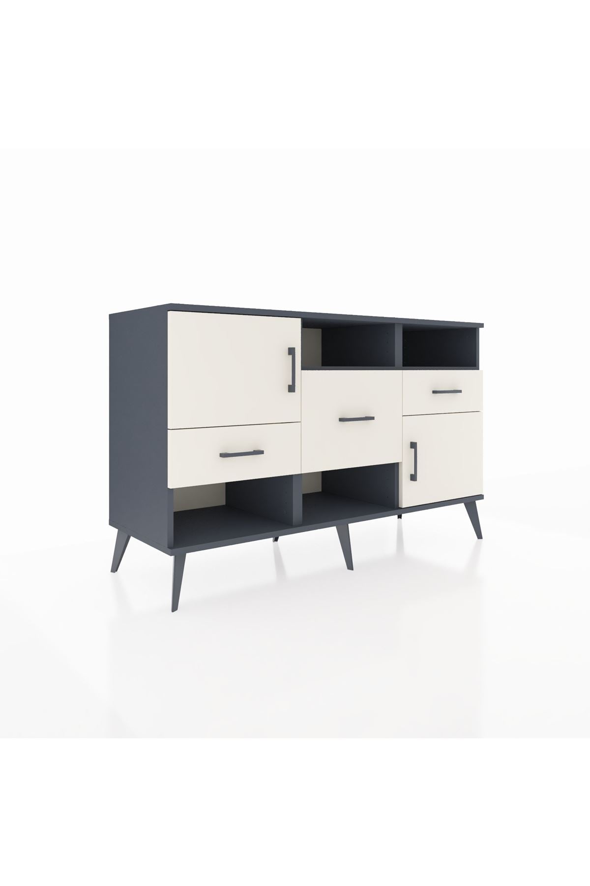 Kronos Konsol 3 Raflı 3 Çekmeceli 2 Kapaklı 132x59x83 - S606M003V13C