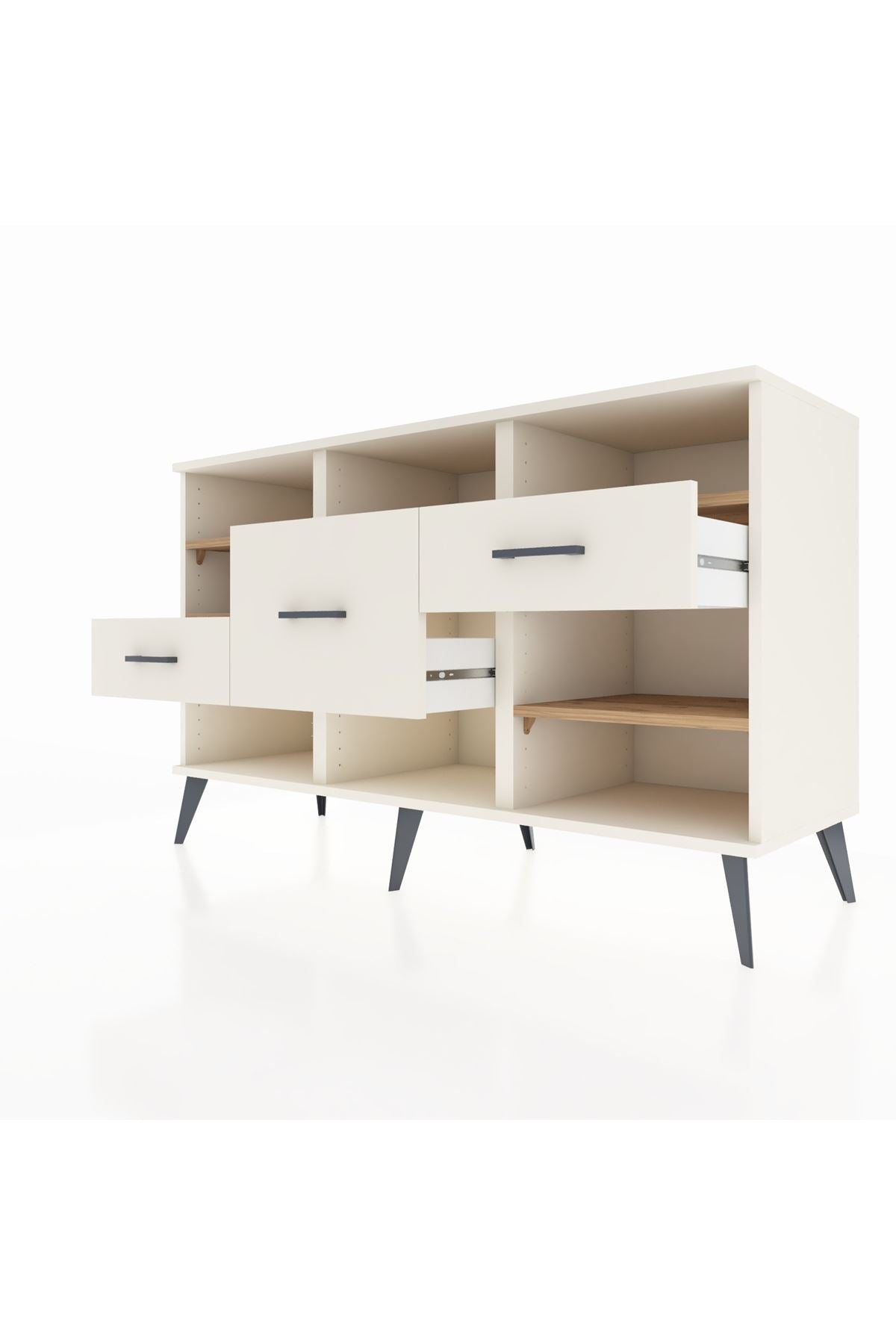 Kronos Konsol 5 Raflı 3 Çekmeceli 132x59x83 - S606M004V01C