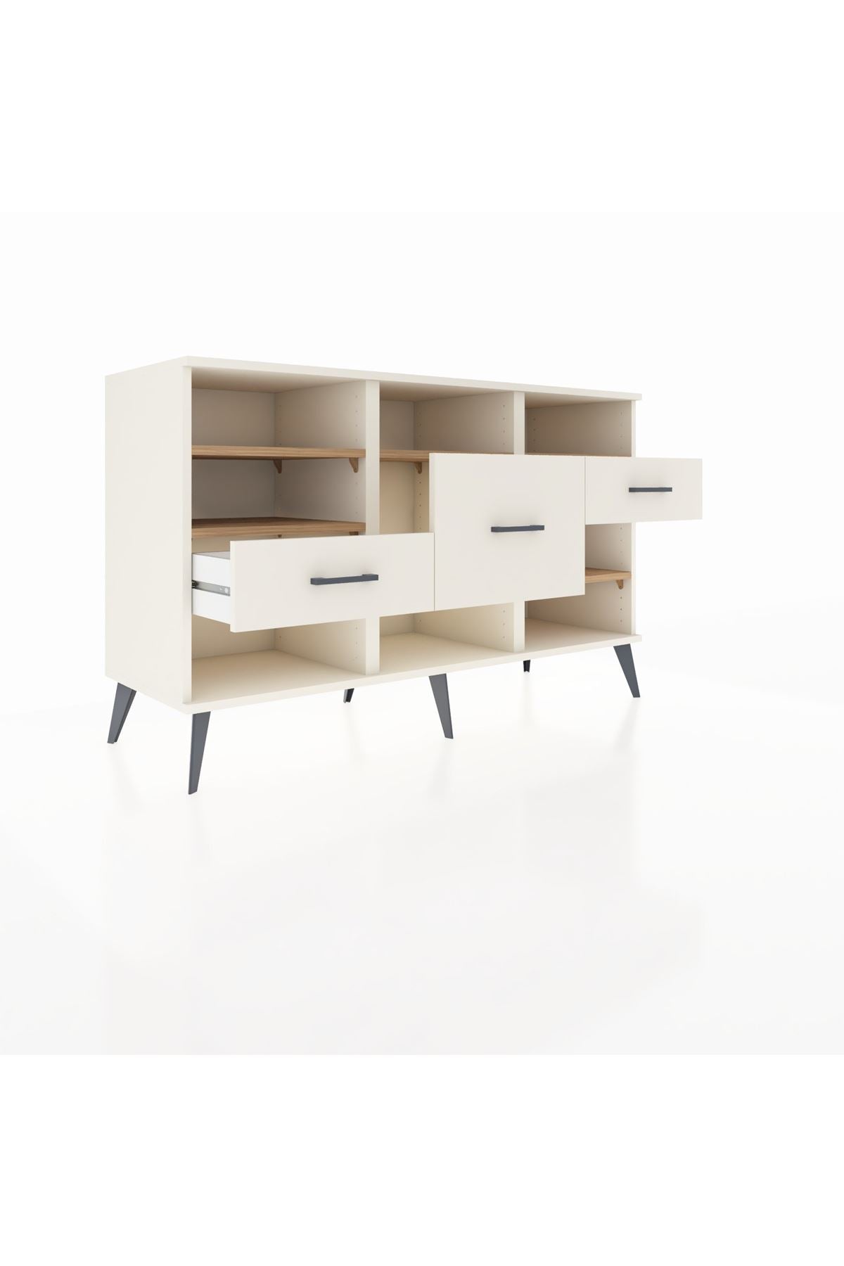 Kronos Konsol 5 Raflı 3 Çekmeceli 132x59x83 - S606M004V01C