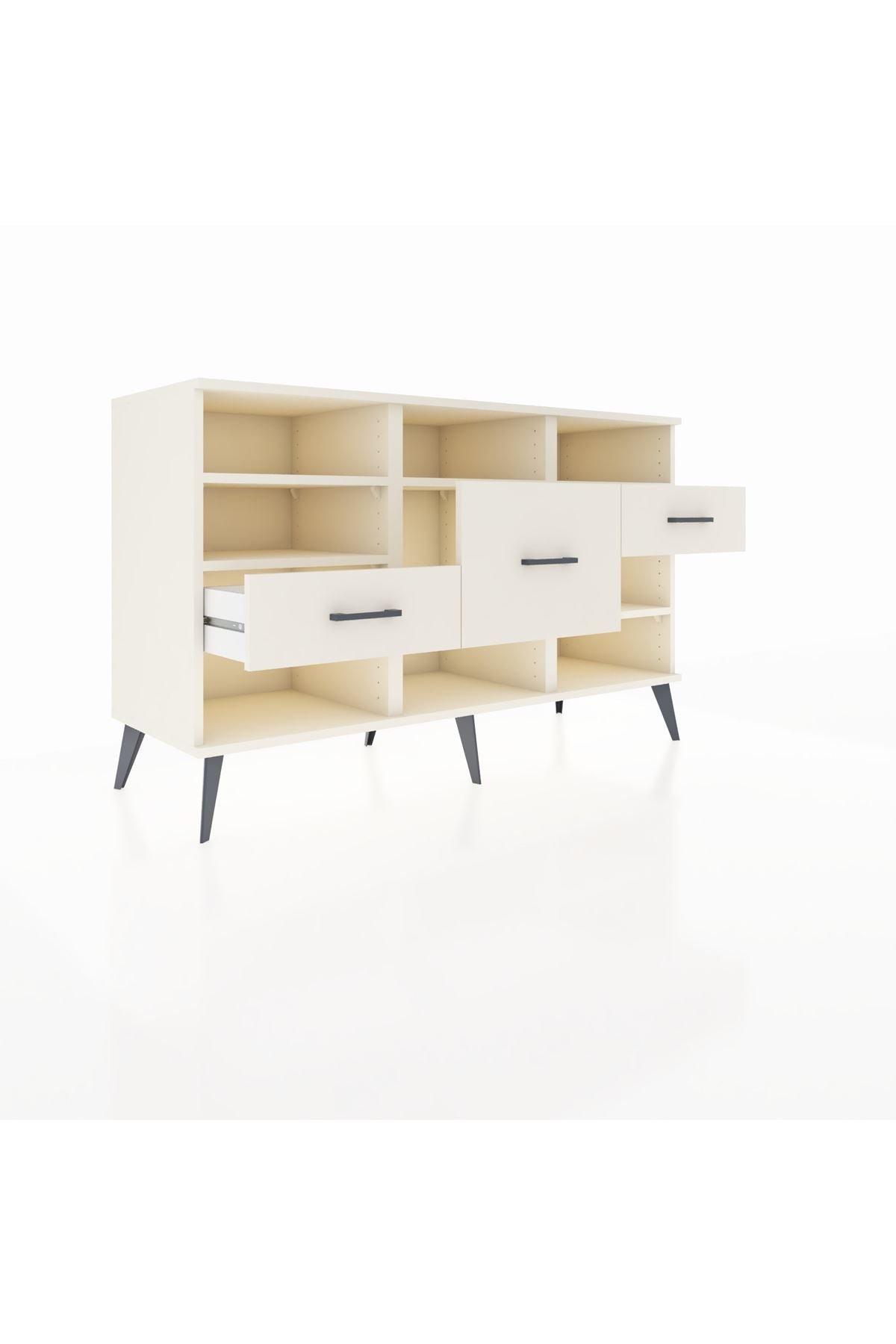 Kronos Konsol 5 Raflı 3 Çekmeceli 132x59x83 - S606M004V04C