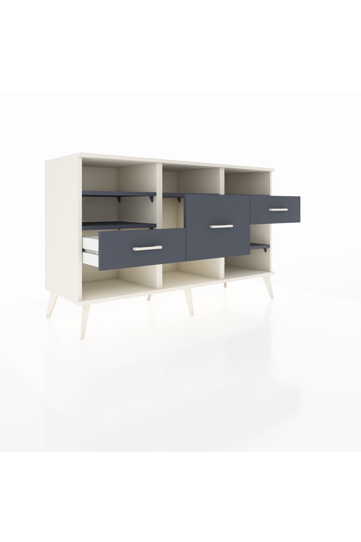 Kronos Konsol 5 Raflı 3 Çekmeceli 132x59x83 - S606M004V08C