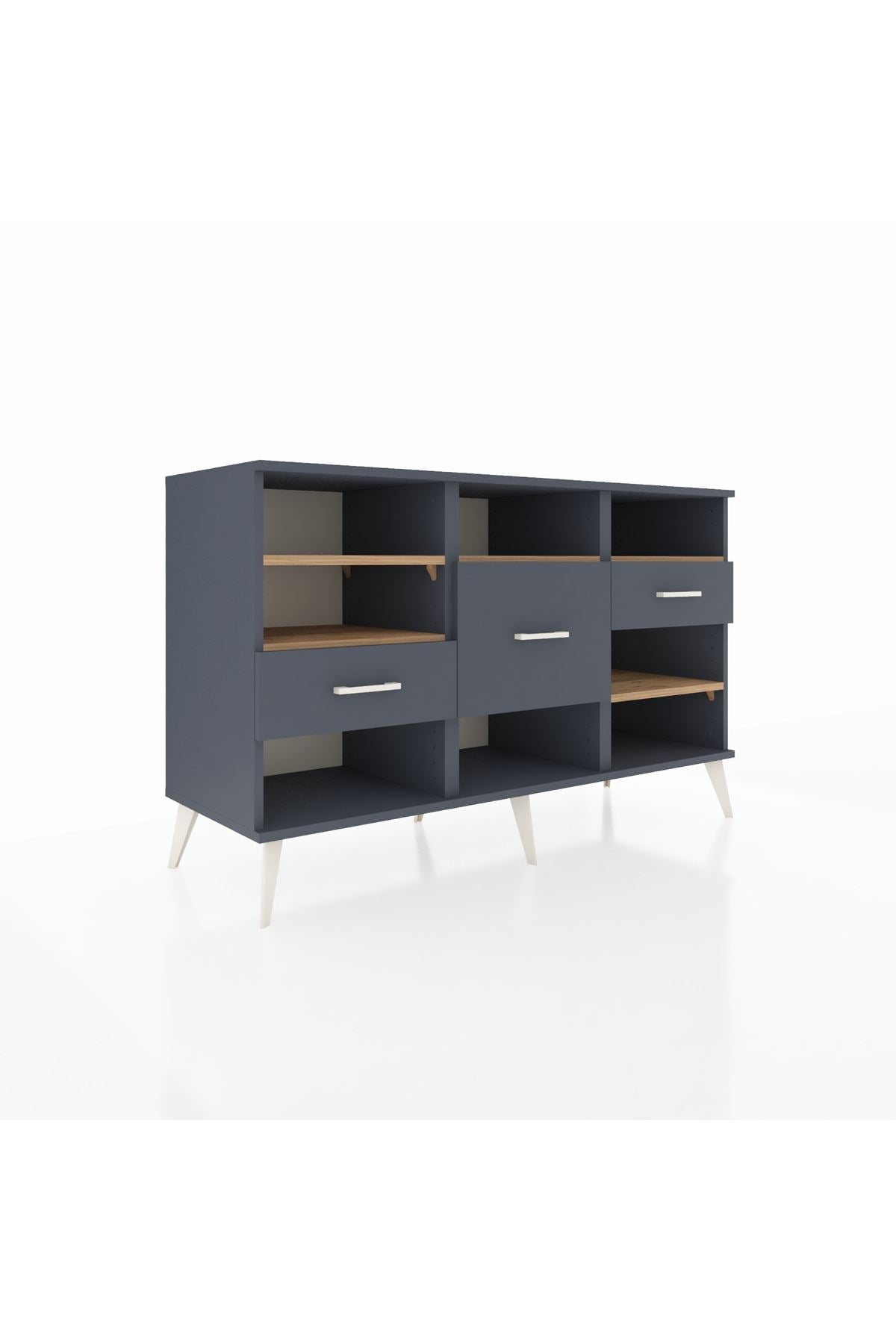 Kronos Konsol 5 Raflı 3 Çekmeceli 132x59x83 - S606M004V11C