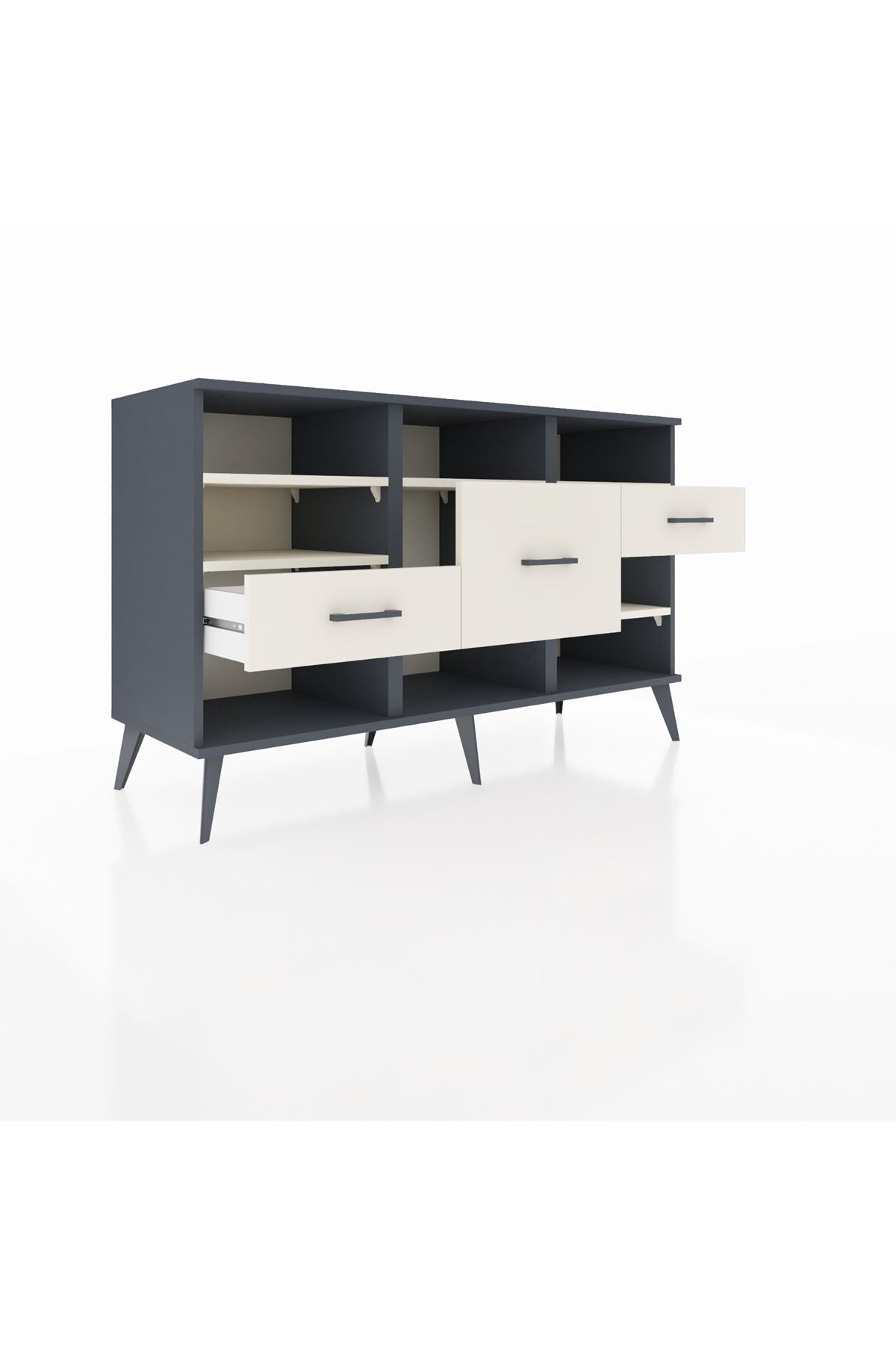Kronos Konsol 5 Raflı 3 Çekmeceli 132x59x83 - S606M004V13C