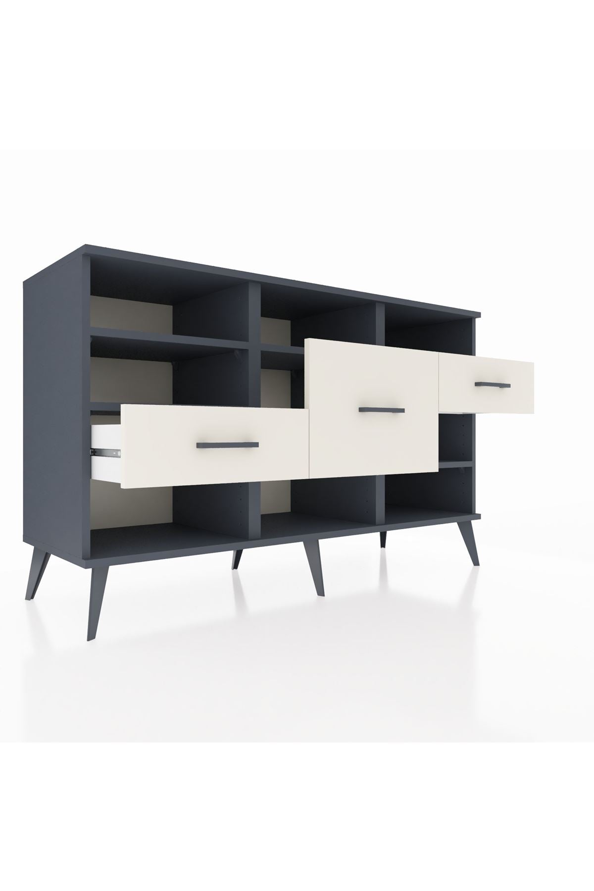 Kronos Konsol 5 Raflı 3 Çekmeceli 132x59x83 - S606M004V16C