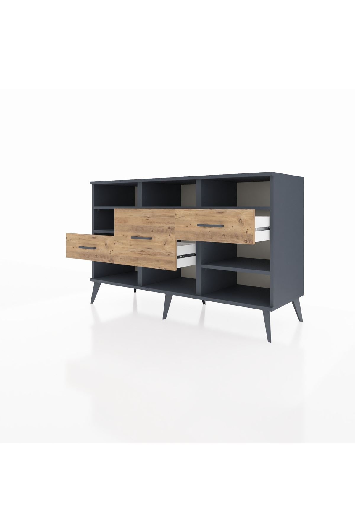 Kronos Konsol 5 Raflı 3 Çekmeceli 132x59x83 - S606M004V18C