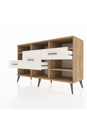 Kronos Konsol 5 Raflı 3 Çekmeceli 132x59x83 - S606M004V19C