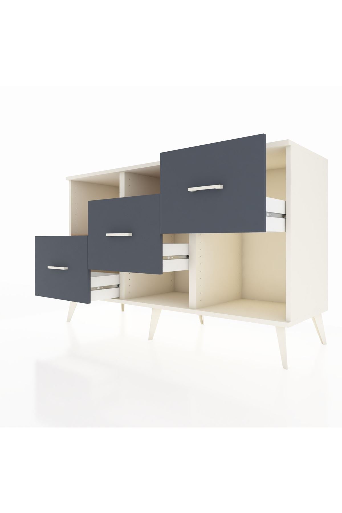 Kronos Konsol 2 Raflı 3 Çekmeceli 132x59x83 - S606M005V02C