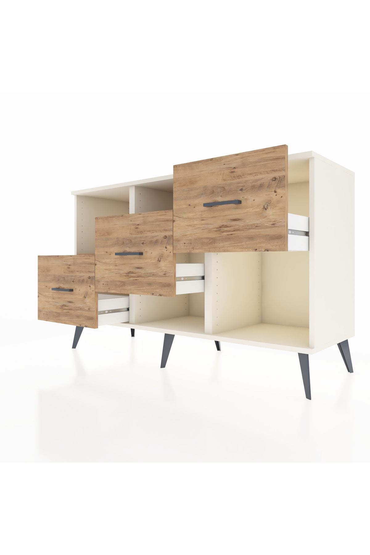 Kronos Konsol 2 Raflı 3 Çekmeceli 132x59x83 - S606M005V03C