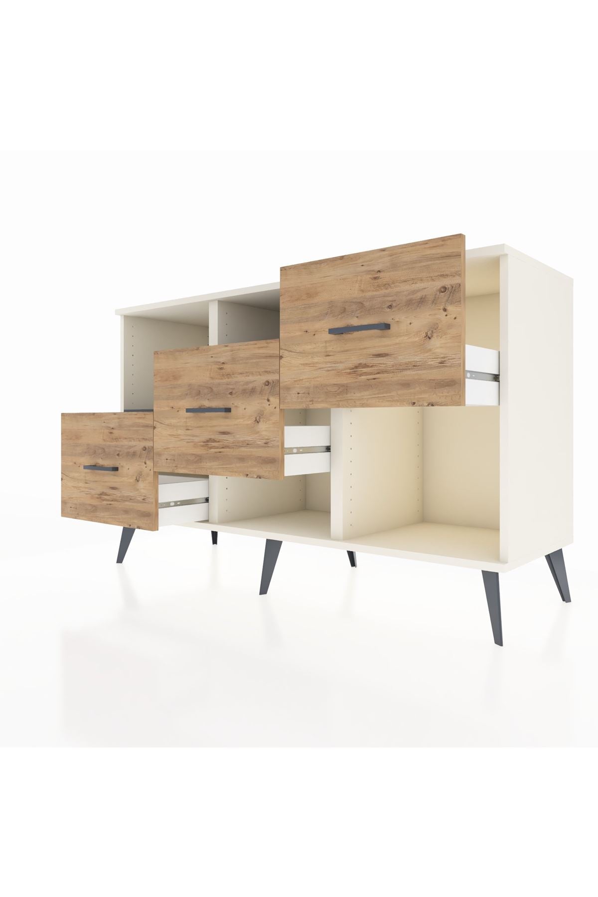 Kronos Konsol 2 Raflı 3 Çekmeceli 132x59x83 - S606M005V09C