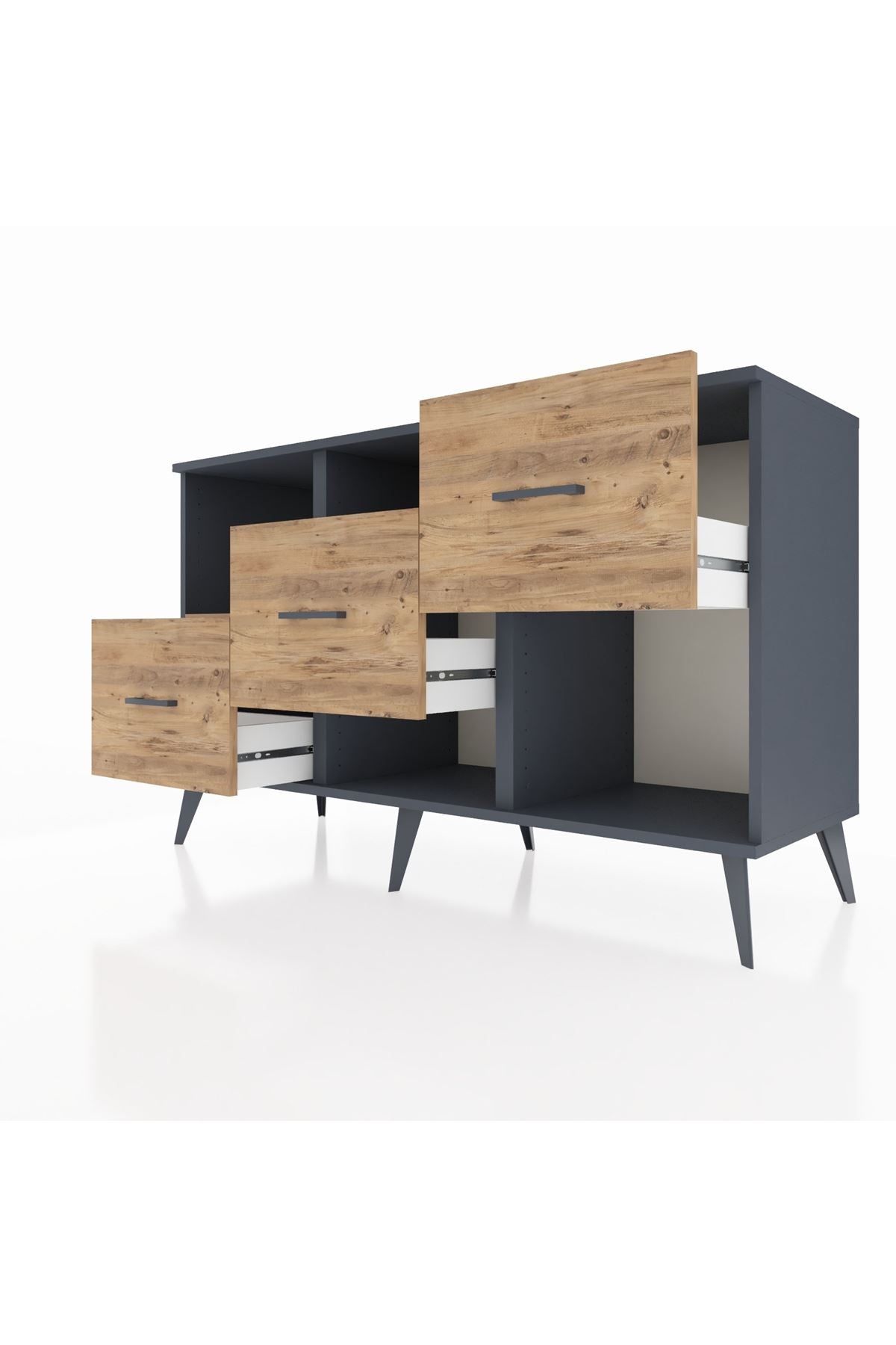 Kronos Konsol 2 Raflı 3 Çekmeceli 132x59x83 - S606M005V12C