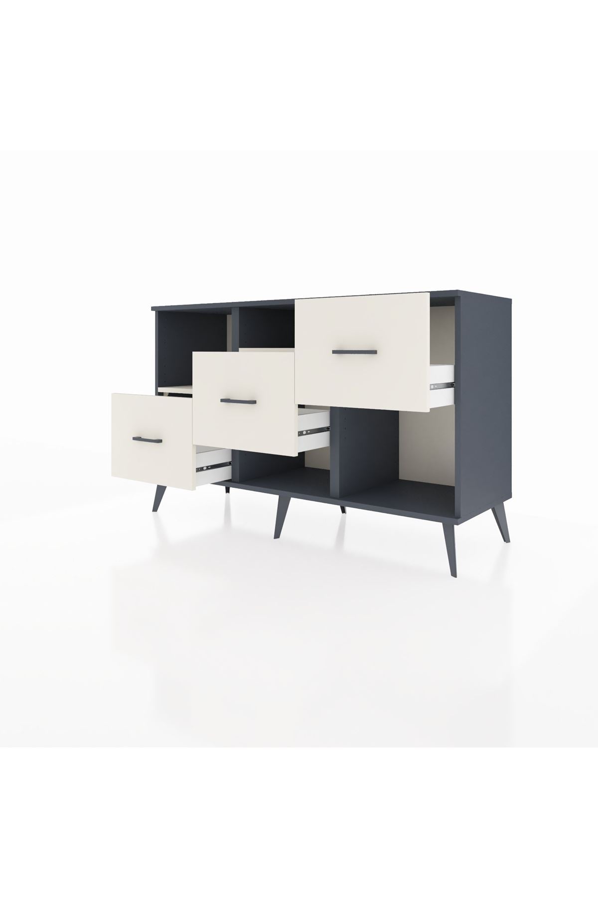 Kronos Konsol 2 Raflı 3 Çekmeceli 132x59x83 - S606M005V13C