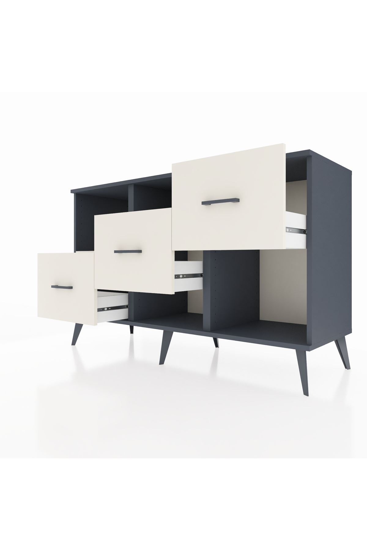 Kronos Konsol 2 Raflı 3 Çekmeceli 132x59x83 - S606M005V13C