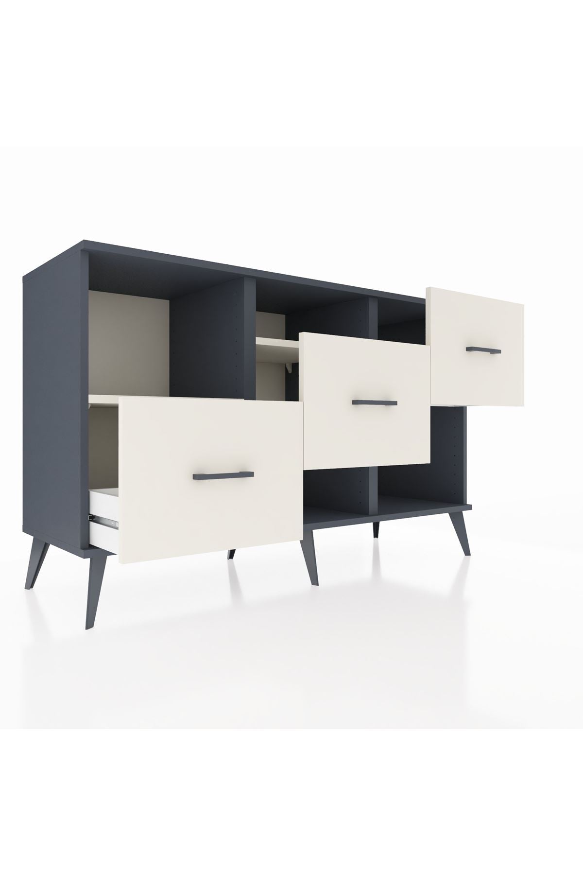 Kronos Konsol 2 Raflı 3 Çekmeceli 132x59x83 - S606M005V13C