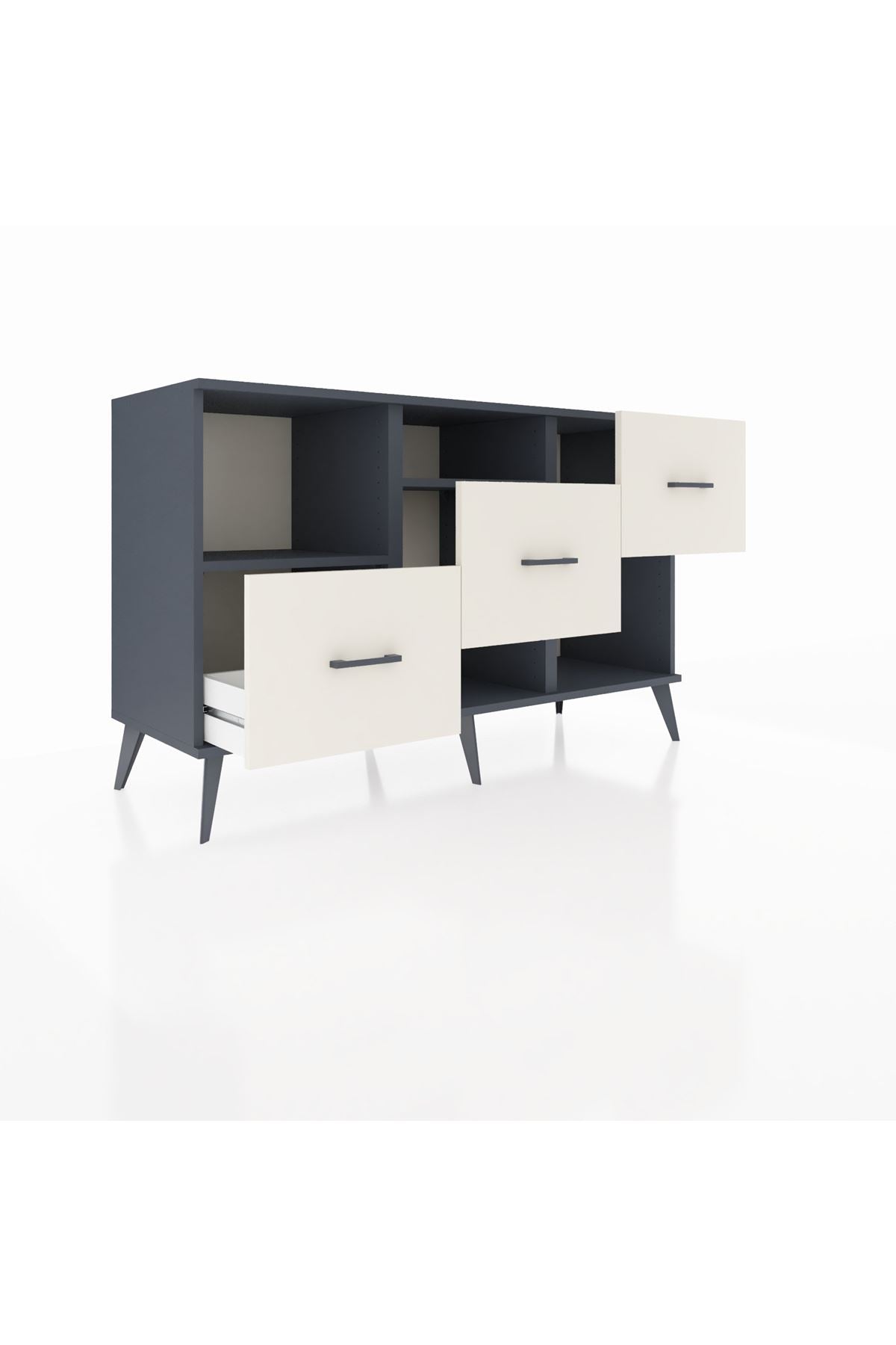 Kronos Konsol 2 Raflı 3 Çekmeceli 132x59x83 - S606M005V16C