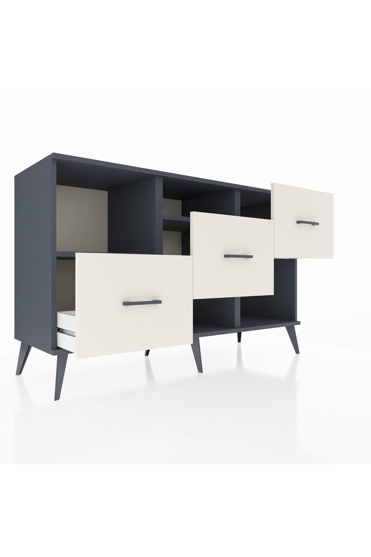 Kronos Konsol 2 Raflı 3 Çekmeceli 132x59x83 - S606M005V16C