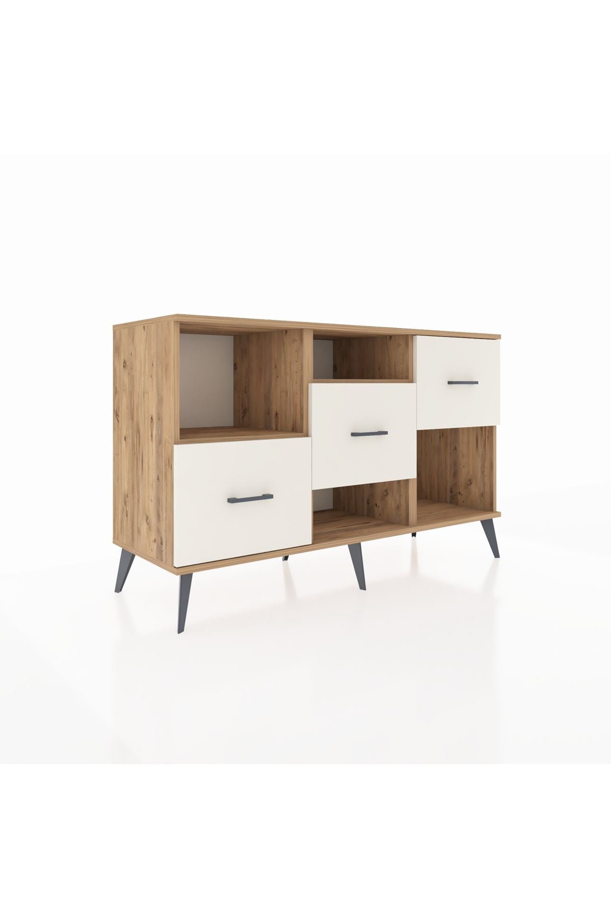 Kronos Konsol 2 Raflı 3 Çekmeceli 132x59x83 - S606M005V19C