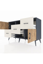 Kronos Konsol 2 Raflı 3 Çekmeceli 2 Kapaklı 132x59x83 - S606M006V10C
