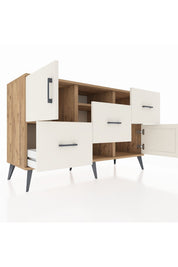 Kronos Konsol 2 Raflı 3 Çekmeceli 2 Kapaklı 132x59x83 - S606M006V22C