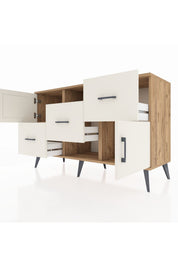 Kronos Konsol 2 Raflı 3 Çekmeceli 2 Kapaklı 132x59x83 - S606M006V22C