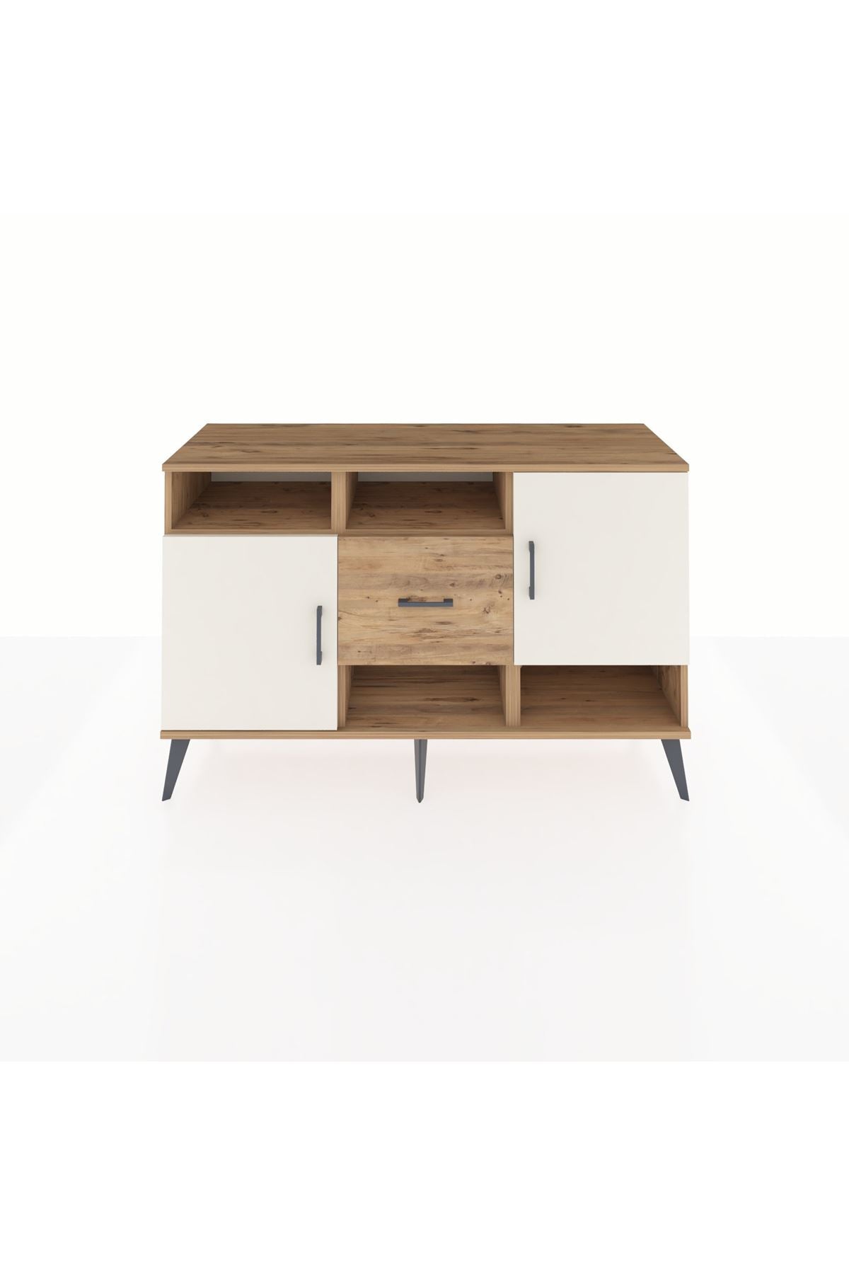 Kronos Konsol 5 Raflı Tek Çekmeceli 2 Kapaklı 132x59x83 - S606M008V24C