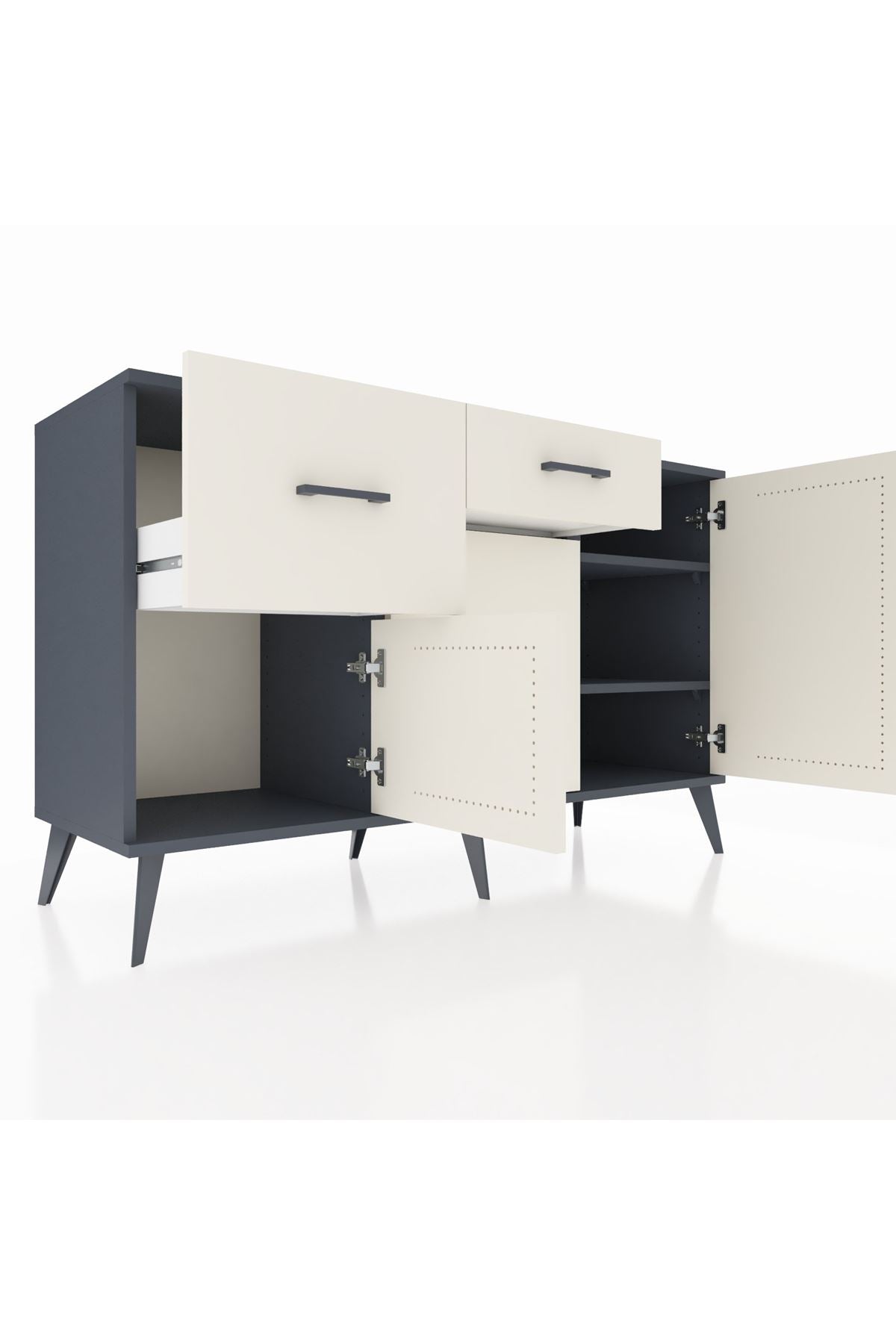 Kronos Konsol 3 Raflı 2 Çekmeceli 3 Kapaklı 132x59x83 - S606M009V13C