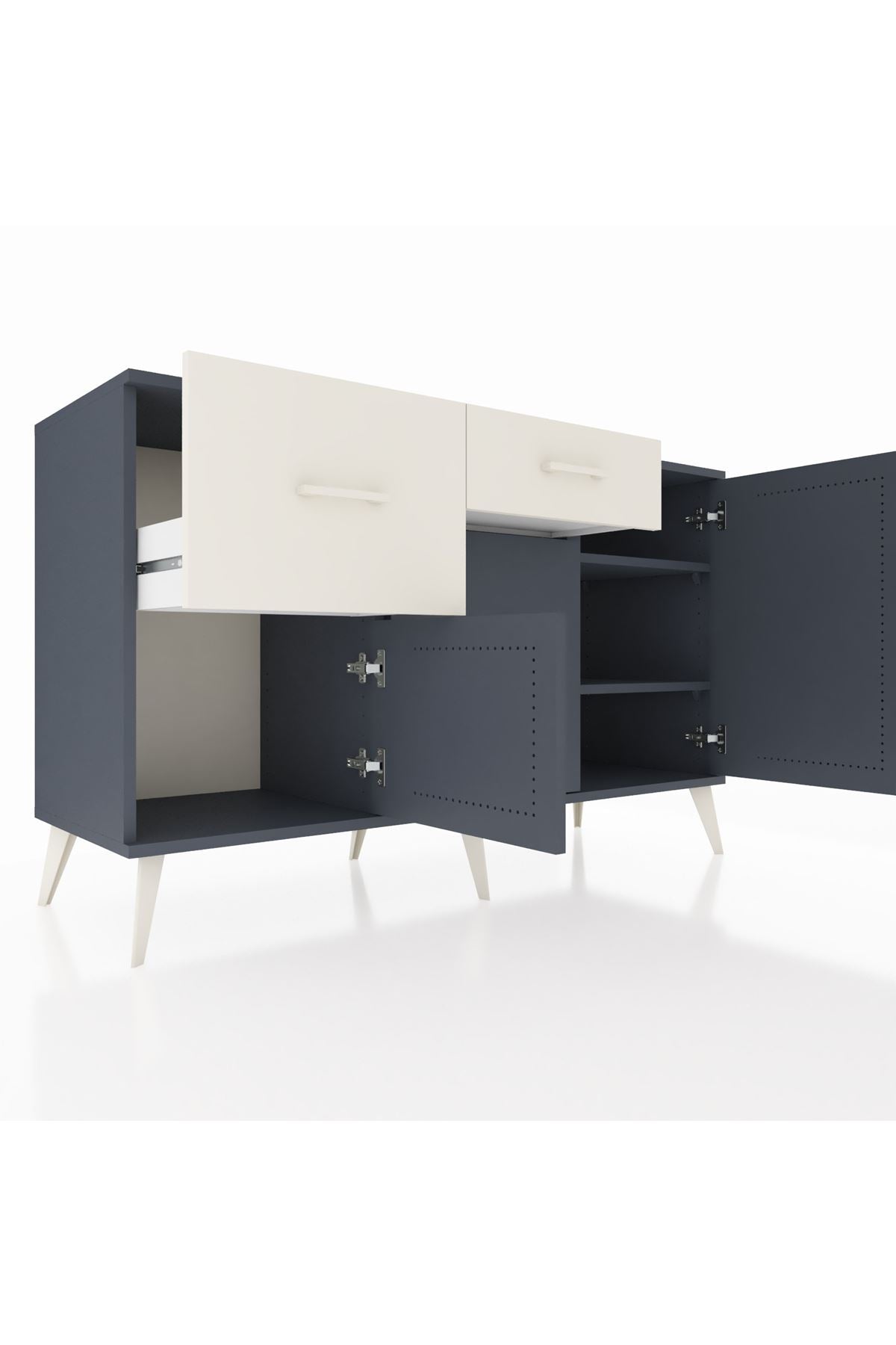Kronos Konsol 3 Raflı 2 Çekmeceli 3 Kapaklı 132x59x83 - S606M009V16C
