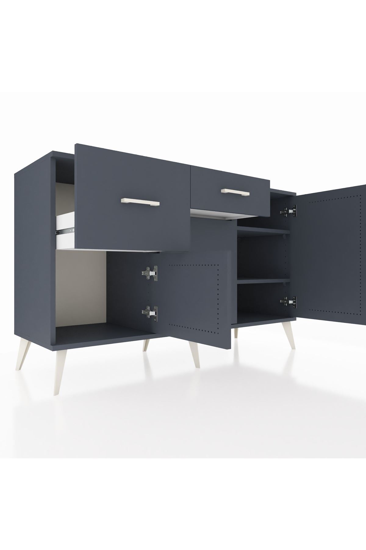 Kronos Konsol 3 Raflı 2 Çekmeceli 3 Kapaklı 132x59x83 - S606M009V17C