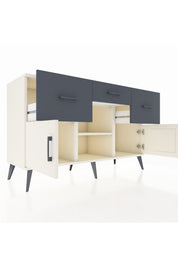 Kronos Konsol Tek Raflı 3 Çekmeceli 3 Kapaklı 132x59x83 - S606M010V05C