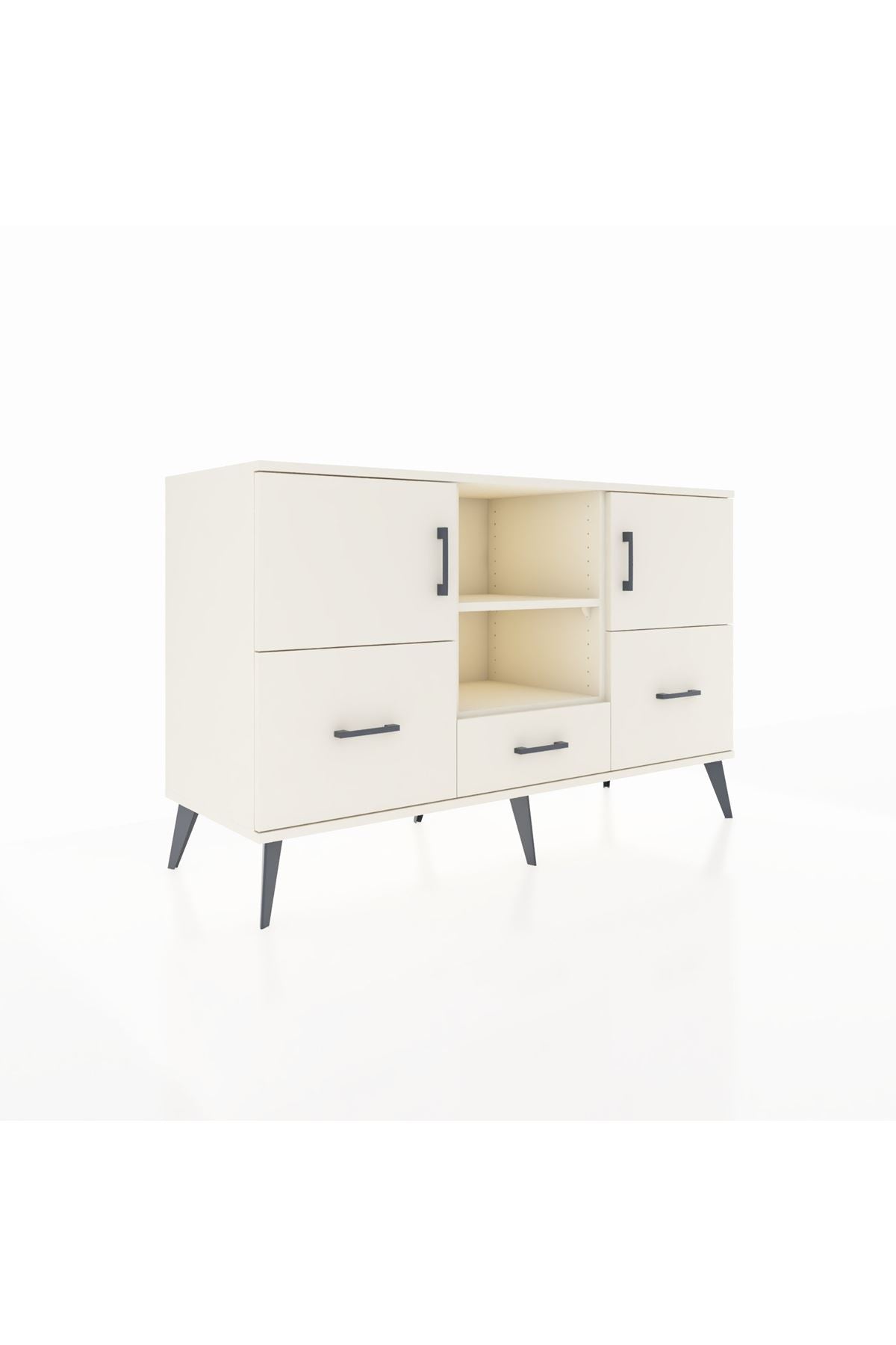 Kronos Konsol 4 Raflı 3 Çekmeceli 3 Kapaklı 132x59x83 - S606M011V04C