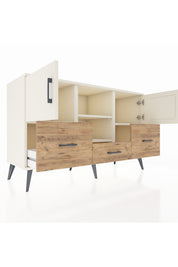Kronos Konsol 4 Raflı 3 Çekmeceli 3 Kapaklı 132x59x83 - S606M011V06C