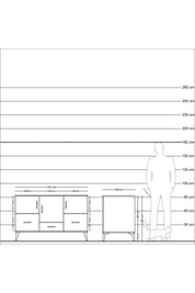 Kronos Konsol 4 Raflı 3 Çekmeceli 3 Kapaklı 132x59x83 - S606M011V20C