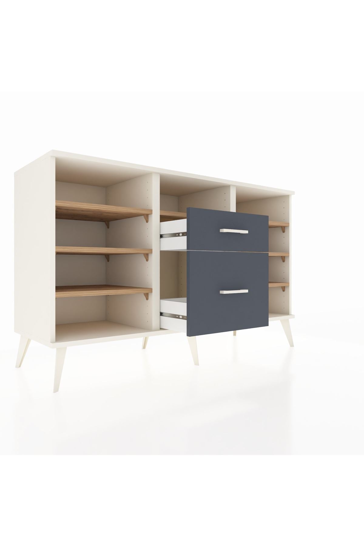 Kronos Konsol 7 Raflı 2 Çekmeceli 132x59x83 - S606M013V02C